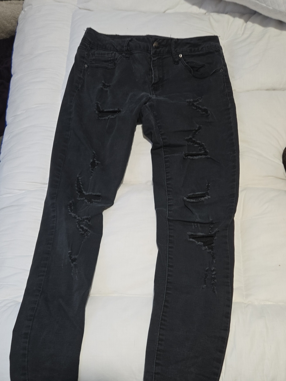 Empyre Black Distressed Women's Skinny Jeans